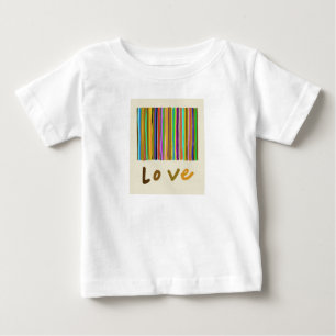 Witte katoenen liefdes T-shirt