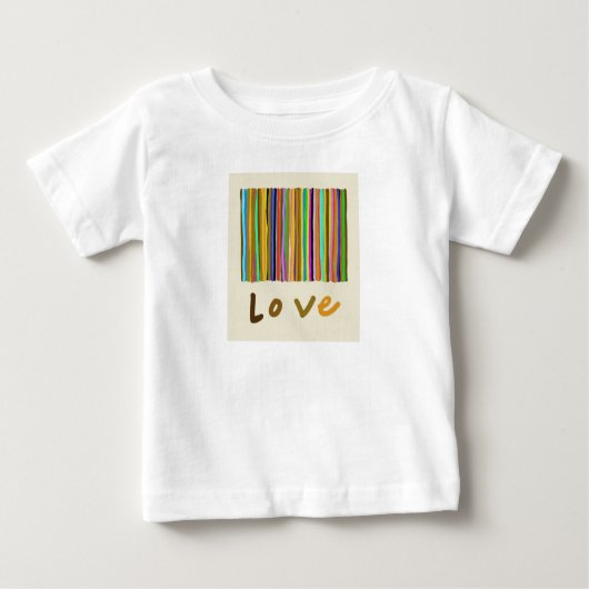 Witte katoenen liefdes T-shirt (Voorkant)