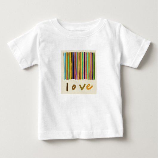 Witte katoenen liefdes T-shirt (Voorkant)