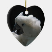 Witte katoenvogelsierplanten keramisch ornament (Rechts)