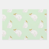 Witte katten en rode zonnebloemen inpakpapier vel (Voorkant 3)