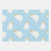 Witte katten en rode zonnebloemen inpakpapier vel (Voorkant 2)