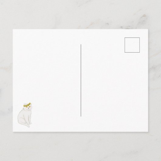 Witte katten Happy Birthday Briefkaart (Achterkant)