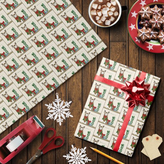 Witte Katten Kerstmis Vrolijk Grappig Cadeaupapier