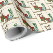 Witte Katten Kerstmis Vrolijk Grappig Cadeaupapier (Rol Hoek)