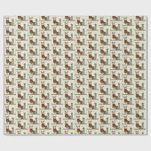 Witte Katten Kerstmis Vrolijk Grappig Cadeaupapier (Vlak)