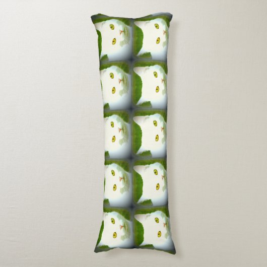 witte katten lichaamskussen (Voorkant Verticaal)