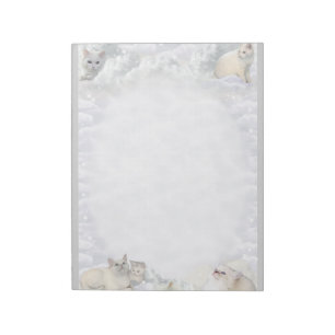 Witte katten notitieblok