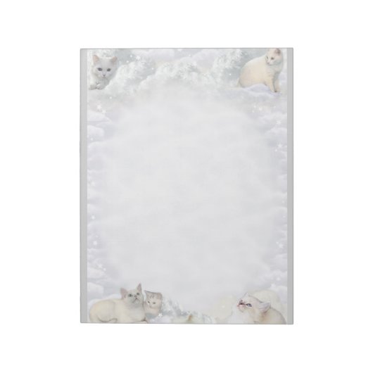 Witte katten notitieblok (Linkerzijde)