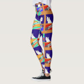 Witte katten op Windows Leggings (Links)