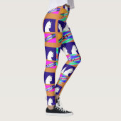 Witte katten op Windows Leggings (Rechts)