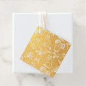 Witte katten op zwart bedankjes labels (Met doos)