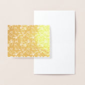 Witte katten op zwart folie kaarten (Display)