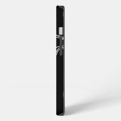 Witte katten op zwart iPhone hoesje (Linkerkant)
