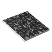 Witte katten op zwart notitieblok (Schuin)