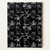 Witte katten op zwart planner (Achterkant)