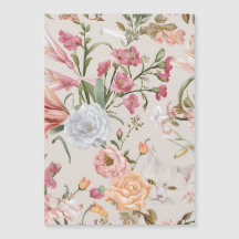 Witte katten Roze rozen Bloemrijke platte bedankka