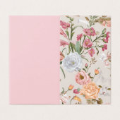 Witte katten Roze rozen Bloemrijke platte bedankka Kaart (Buitenkant ongevouwen)