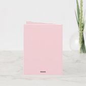 Witte Katten Roze Rozen Bloemstuk Platte Bedankkaa Kaart (Achterkant)