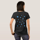 Witte Katten Sterren T-Shirt (Achterkant volledig)