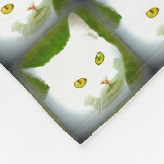 witte katten Thunder_Cove Fleece Deken (Hoek)