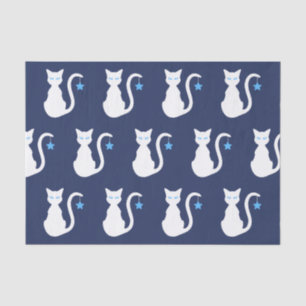Witte katten tissuepapier