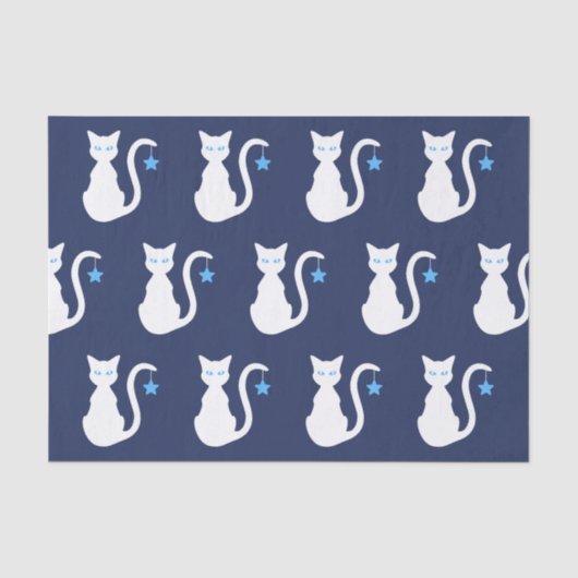 Witte katten tissuepapier (Voorkant)