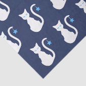 Witte katten tissuepapier (Detail)