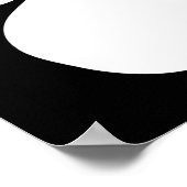 Witte Kattenpootafdruk Vorm Poster (Hoek)