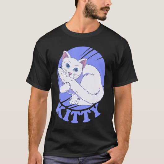 Witte kattenstaart t-shirt (Voorkant)