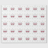 Witte kattenwatermeloen grappig cadeaupapier (Vlak)