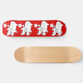 Witte katteskateboards persoonlijk skateboard (Horizontaal)
