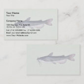 Witte katvis visitekaartje (Voorkant / Achterkant)