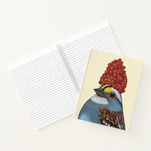 witte keel mus "Clarence" spiraal notitieboek (Binnen)