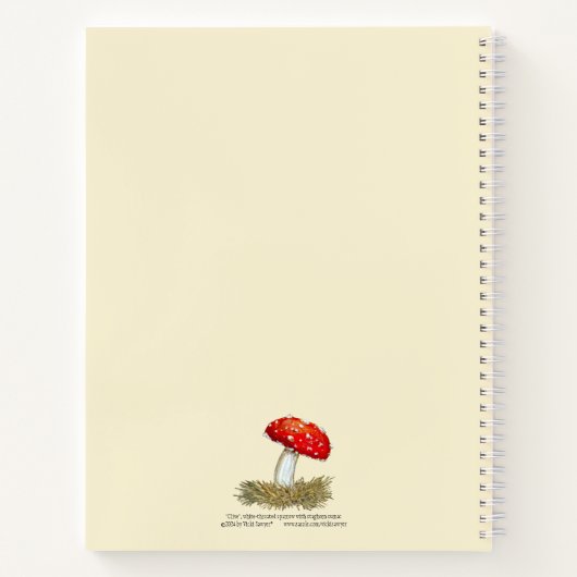 witte keel mus "Clarence" spiraal notitieboek (Achterkant)