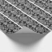 Witte kelk op zwarte toneelplaat cadeaupapier (Hoek)