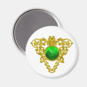 WITTE KELTENHARTEN VLINDERBLOEM ST. PATRICK'S DAG MAGNEET (Voorkant / Achterkant)