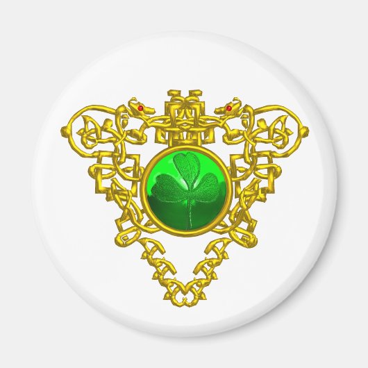 WITTE KELTENHARTEN VLINDERBLOEM ST. PATRICK'S DAG MAGNEET (Voorkant)