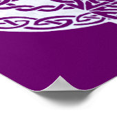 Witte Keltische kruisdruk Poster (Hoek)