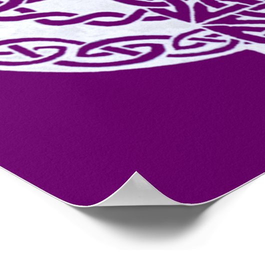 Witte Keltische kruisdruk Poster (Hoek)