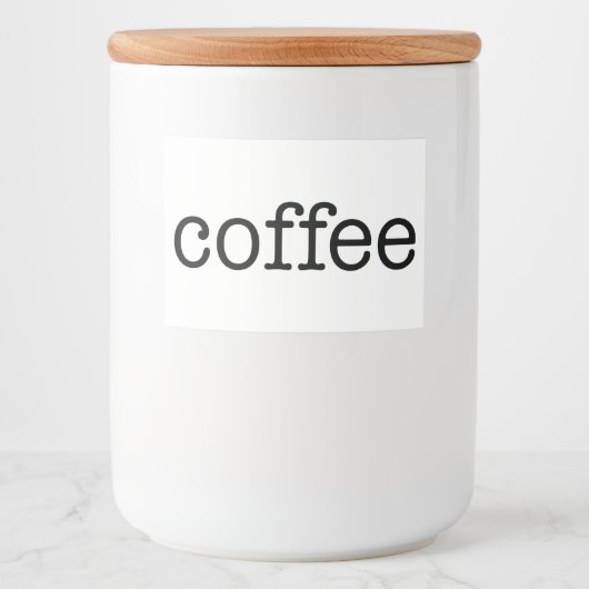 Witte keramische keukenzagerijen voor thuisgebruik voedselcontainer etiket (Voorkant)