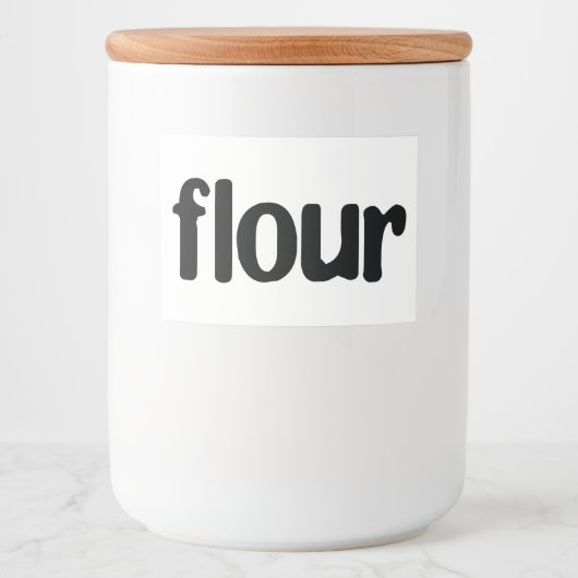 Witte keramische keukenzagerijen voor thuisgebruik voedselcontainer etiket (Voorkant)