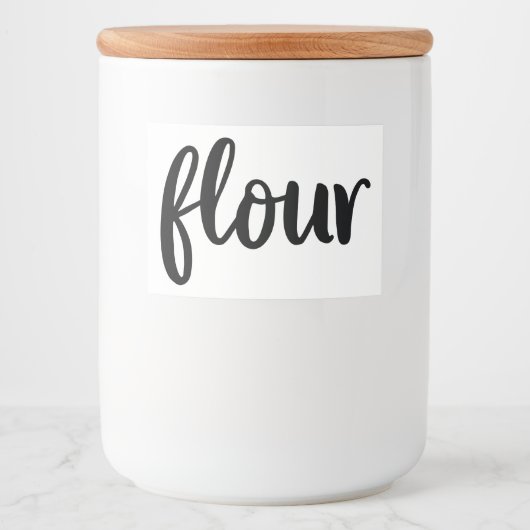 Witte keramische keukenzagerijen voor thuisgebruik voedselcontainer etiket (Voorkant)