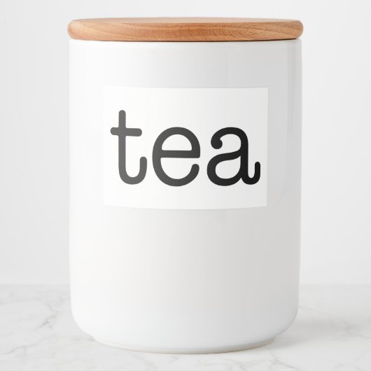 Witte keramische keukenzagerijen voor thuisgebruik voedselcontainer etiket (Voorkant)