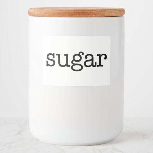 Witte keramische keukenzagerijen voor thuisgebruik voedselcontainer etiket (Voorkant)