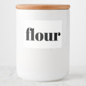 Witte keramische keukenzagerijen voor thuisgebruik voedselcontainer etiket (Voorkant)