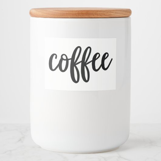 Witte keramische keukenzagerijen voor thuisgebruik voedselcontainer etiket (Voorkant)