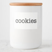 Witte keramische keukenzagerijen voor thuisgebruik voedselcontainer etiket (Voorkant)