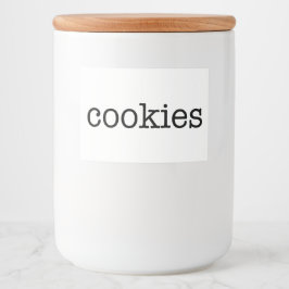 Witte keramische keukenzagerijen voor thuisgebruik voedselcontainer etiket