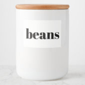 Witte keramische keukenzagerijen voor thuisgebruik voedselcontainer etiket (Voorkant)